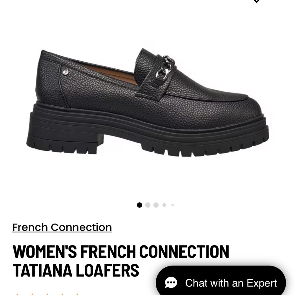 French Connection Black Loafers size 8.5